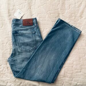NWT Calvin Klein Mid rise Relaxed fit Straight leg Signature 90s W32 L32